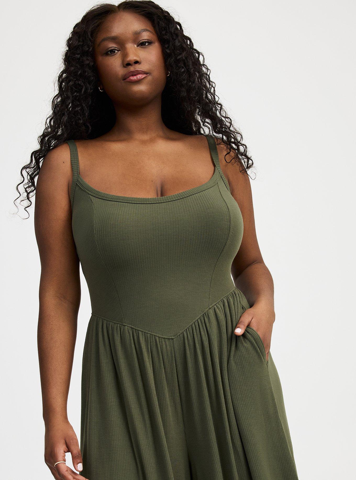 Plus Size - Super Soft Rib Wide-Leg Jumpsuit - Torrid