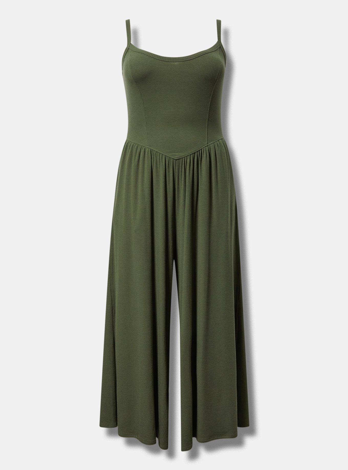 Super Soft Rib Wide-Leg Jumpsuit, DEEP DEPTHS, hi-res