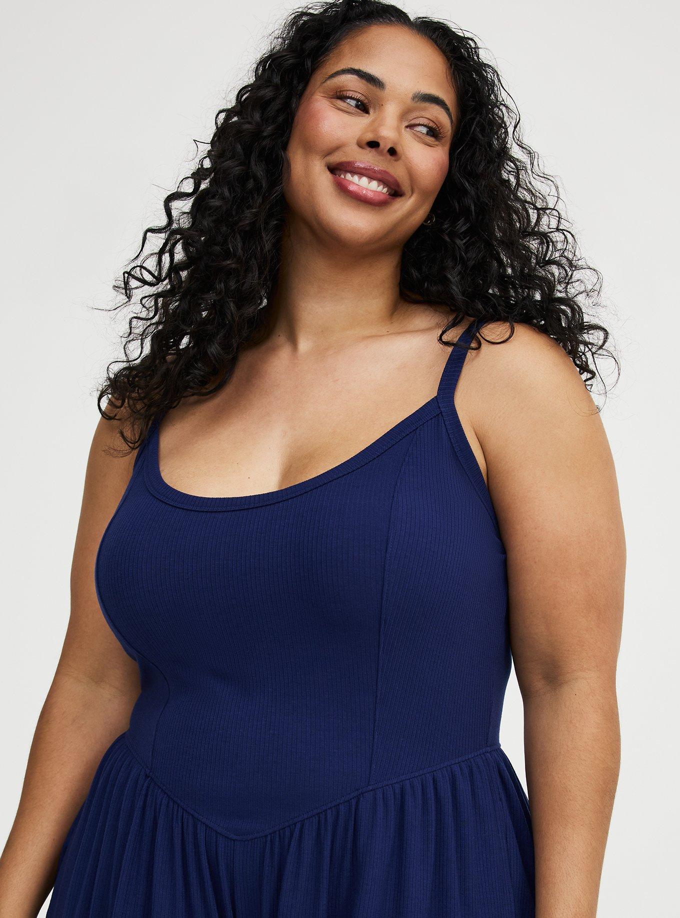 Super Soft Rib Wide-Leg Jumpsuit, MEDIEVAL BLUE, alternate