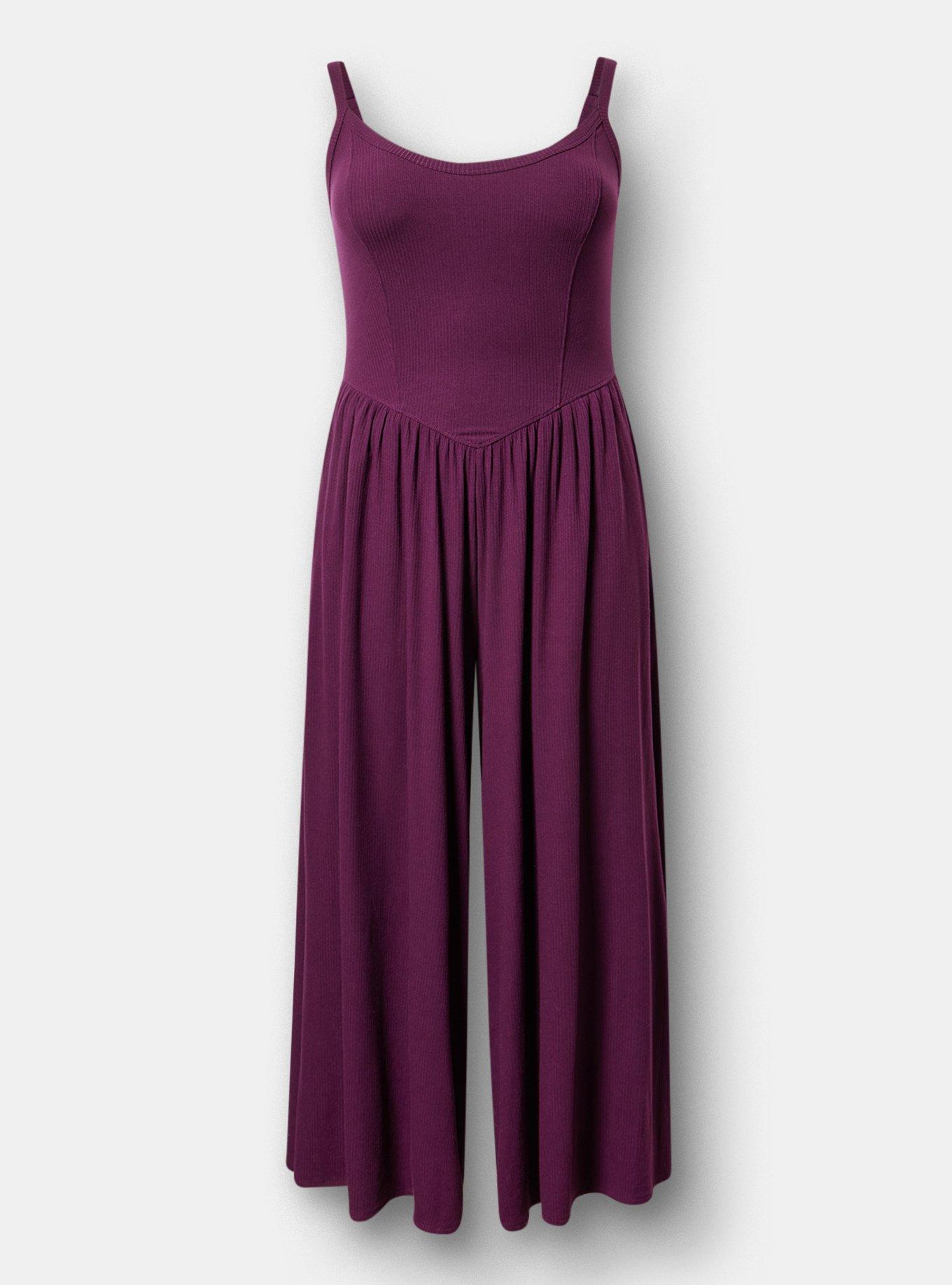 Super Soft Rib Wide-Leg Jumpsuit, WINTER BLOOM, hi-res