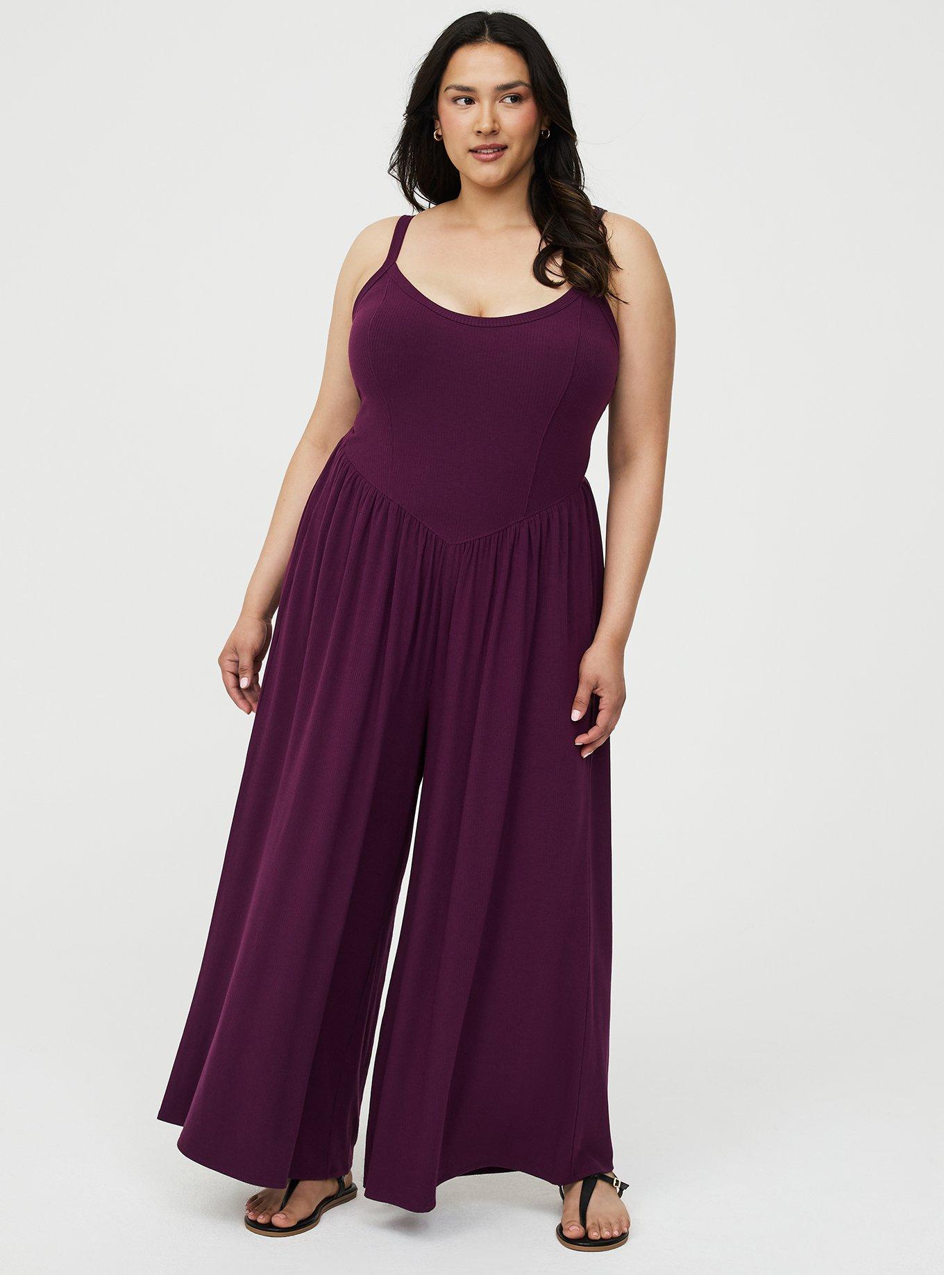 Super Soft Rib Wide-Leg Jumpsuit, WINTER BLOOM, hi-res