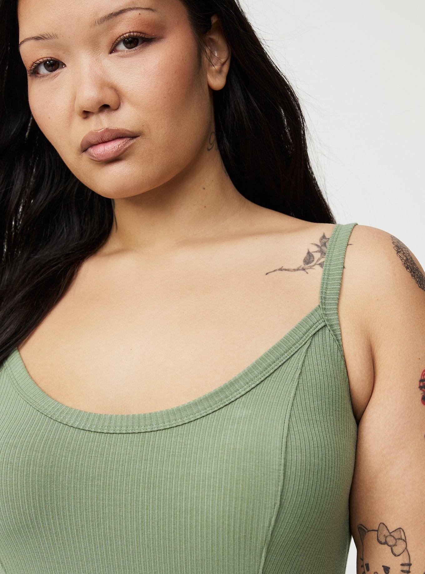 Super Soft Rib Wide-Leg Jumpsuit, HEDGE GREEN, alternate