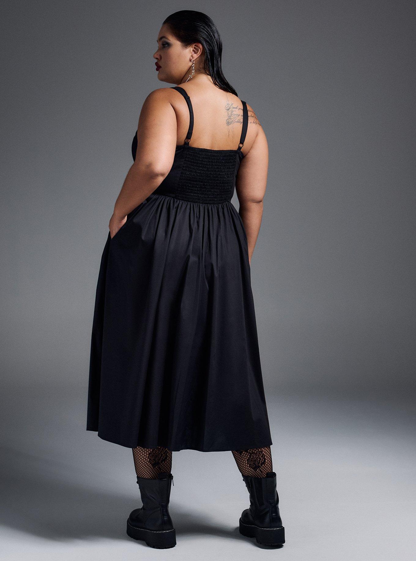 Nightfall Metal Detail Midi Dress