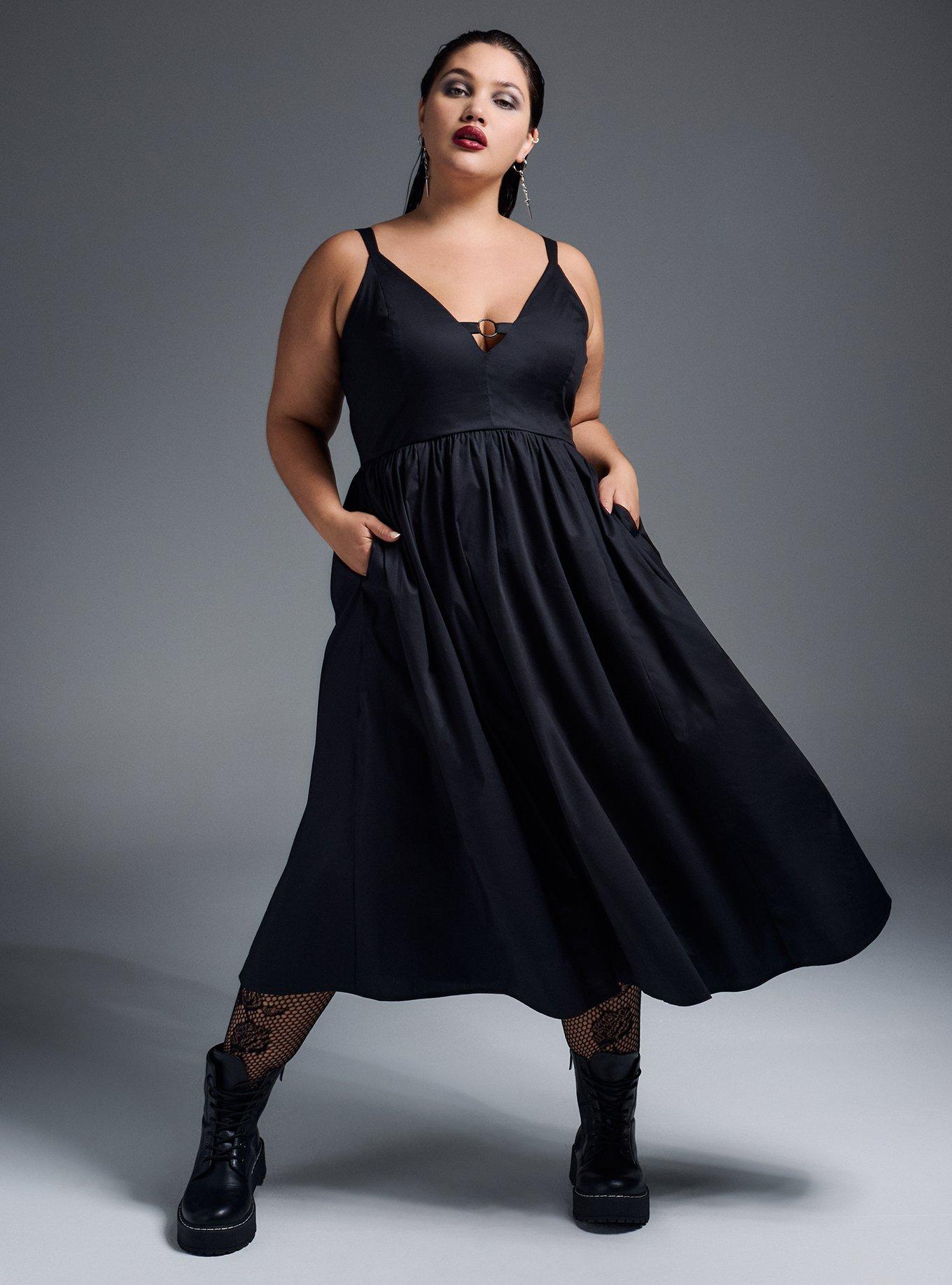 Nightfall Metal Detail Midi Dress