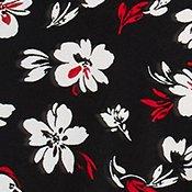 Plus Size Midi Surplice Tie-Sleeve Dress, GRACEY GRAPHIC FLORAL DEEP BLACK, swatch