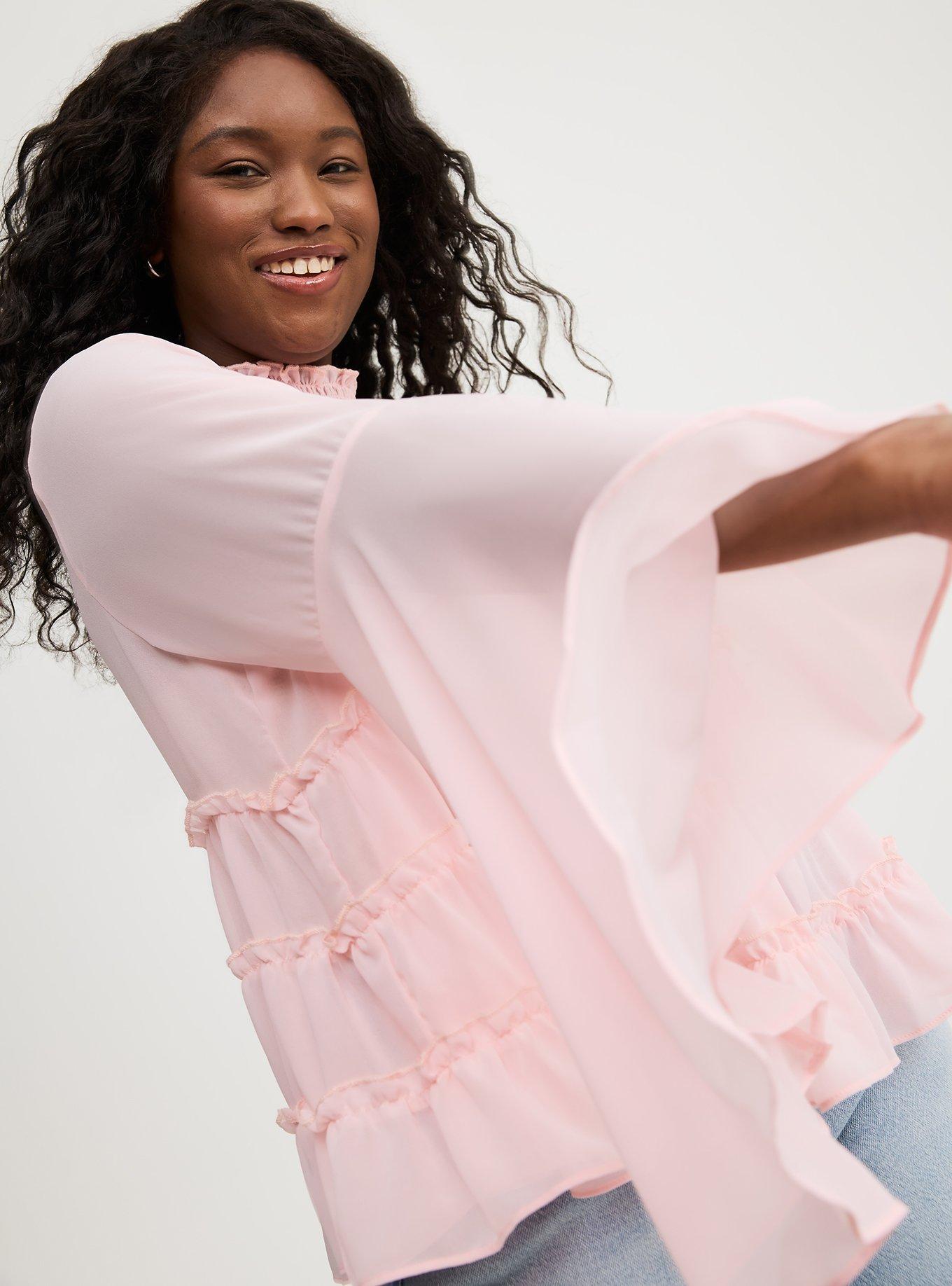 Chiffon Mock Neck Top