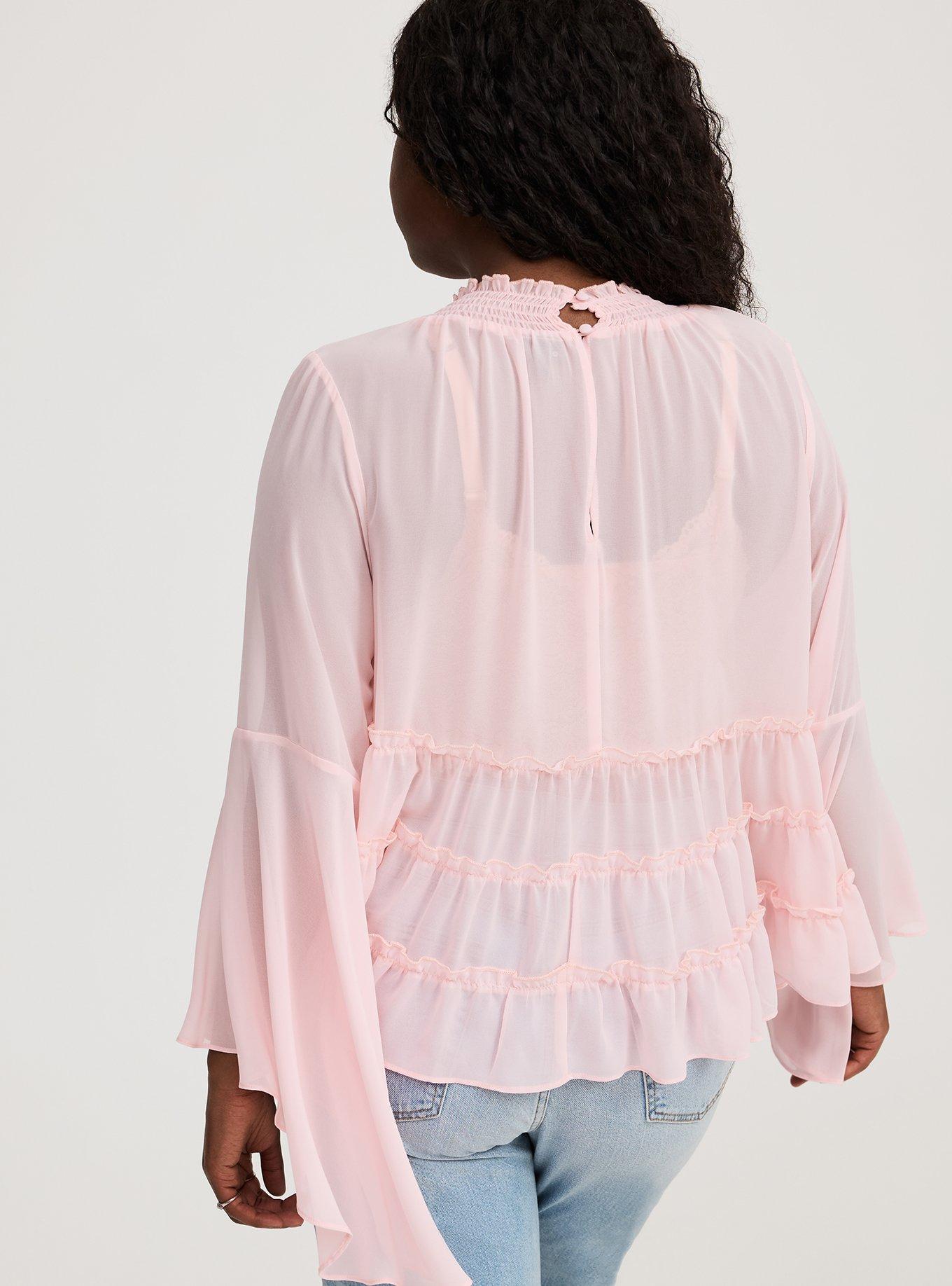 Chiffon Mock Neck Top