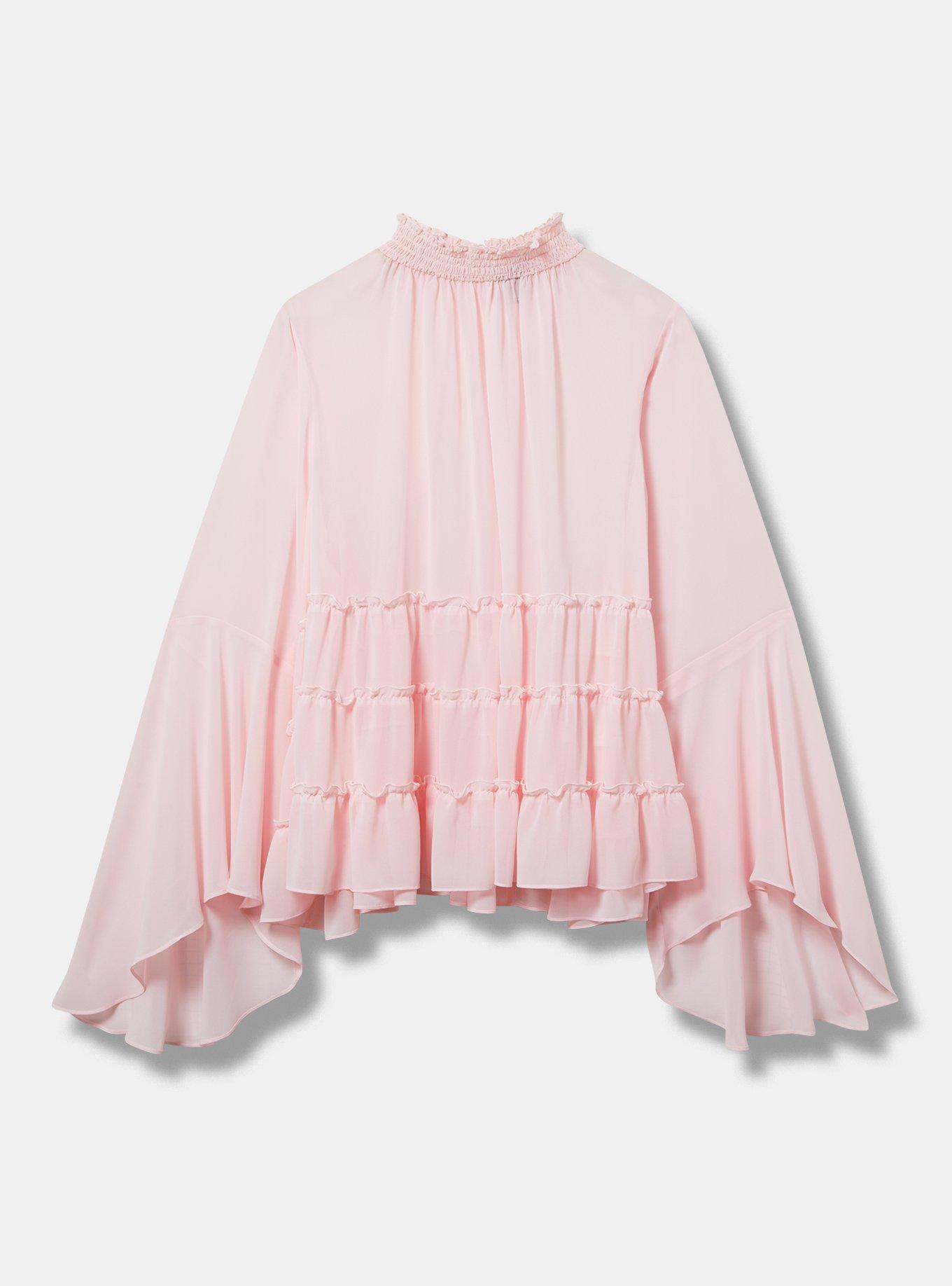 Chiffon Mock Neck Top
