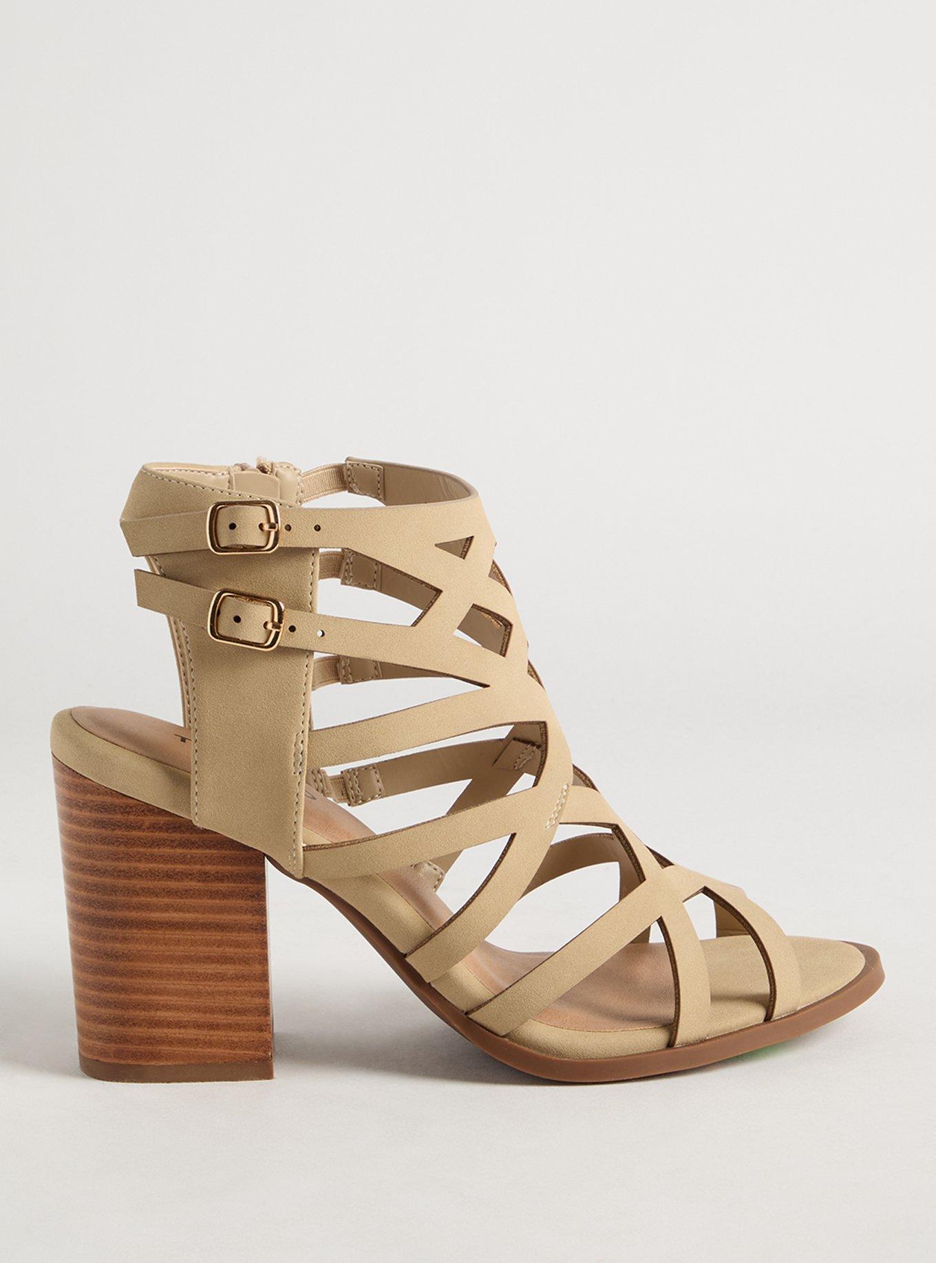 Caged Side Buckle Block Heel (WW)