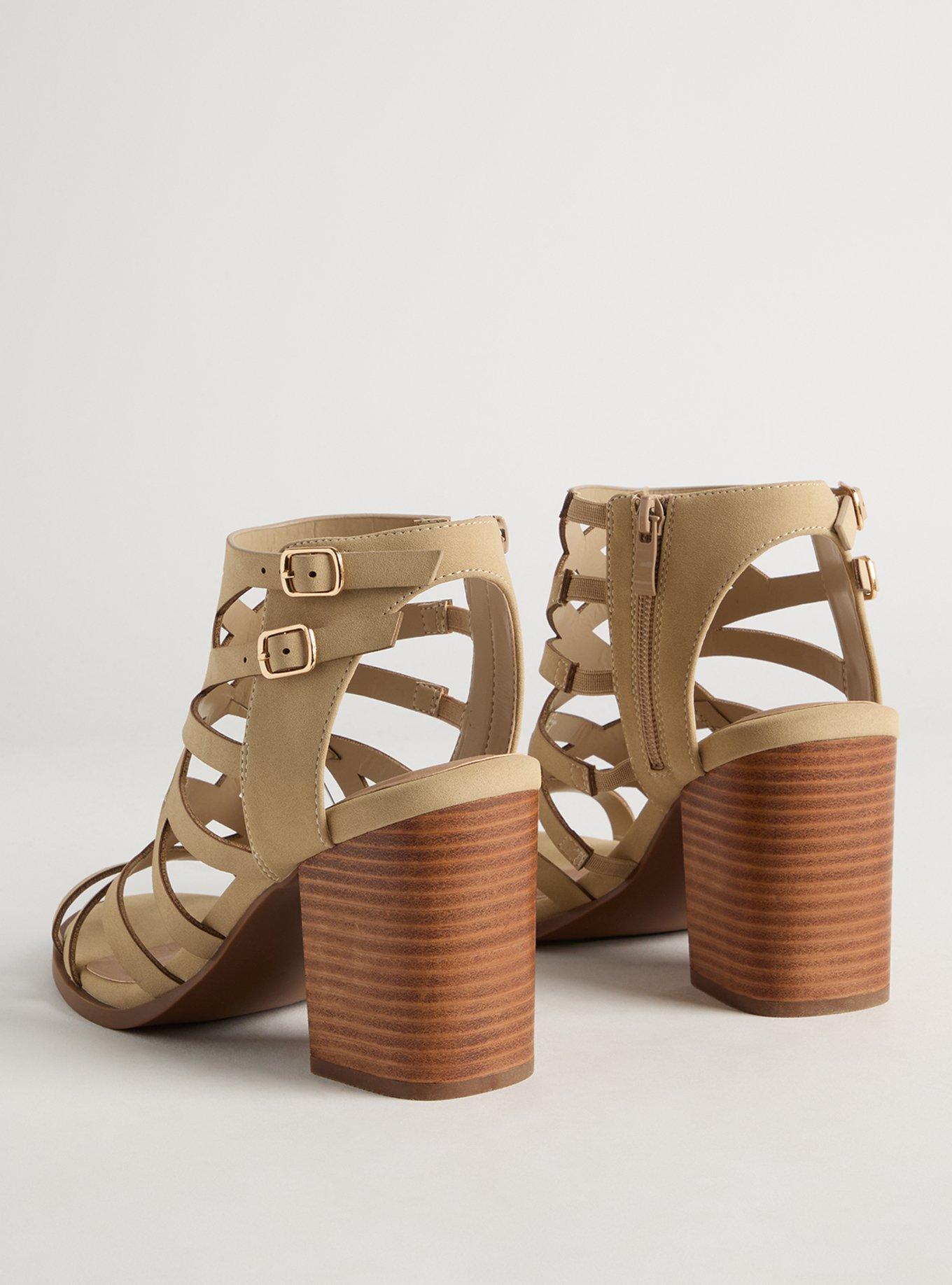 Caged Side Buckle Block Heel (WW)