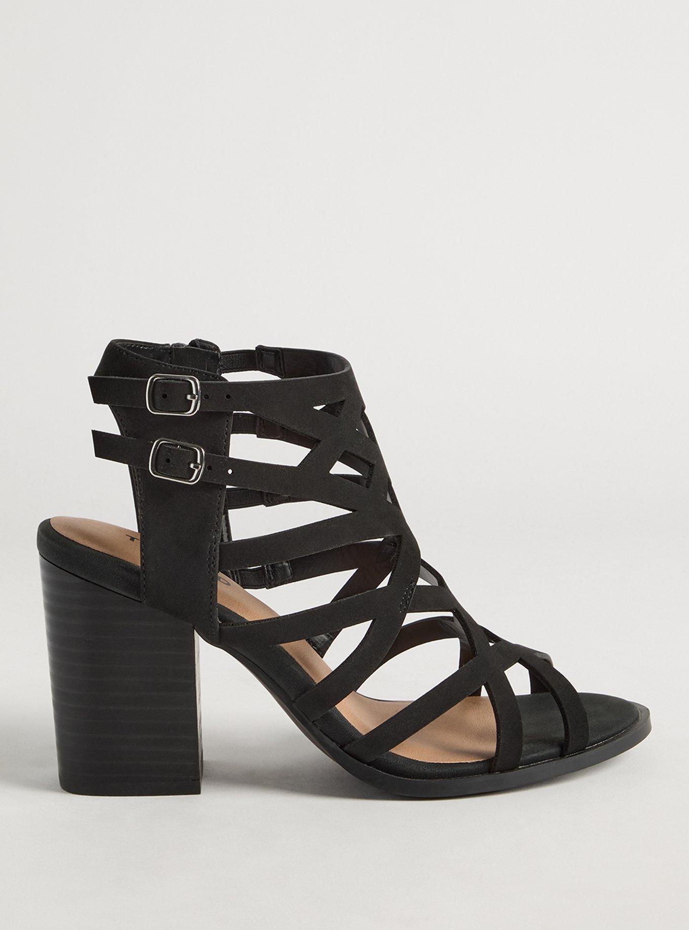 Caged Side Buckle Block Heel (WW)