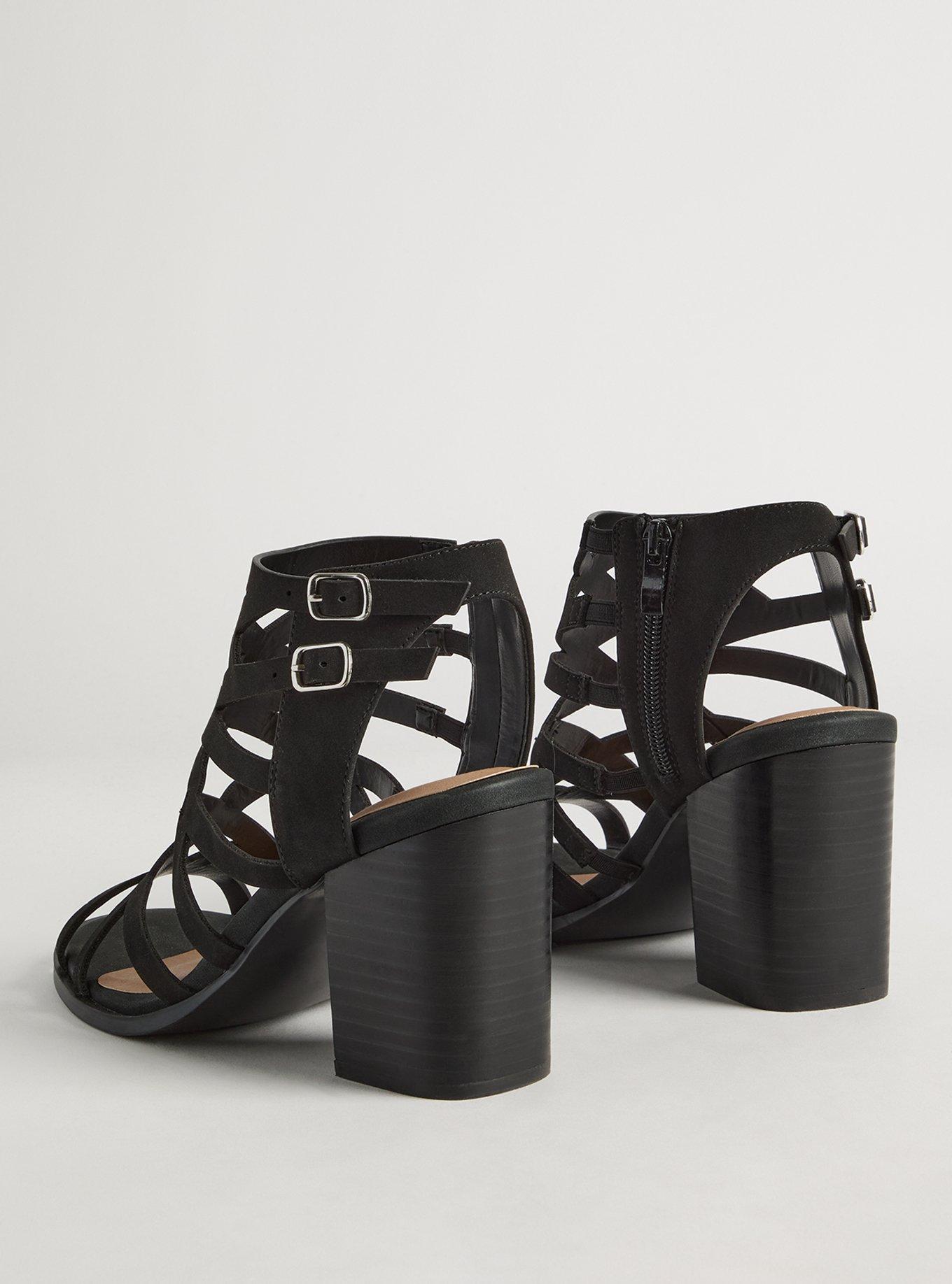 Caged Side Buckle Block Heel (WW)