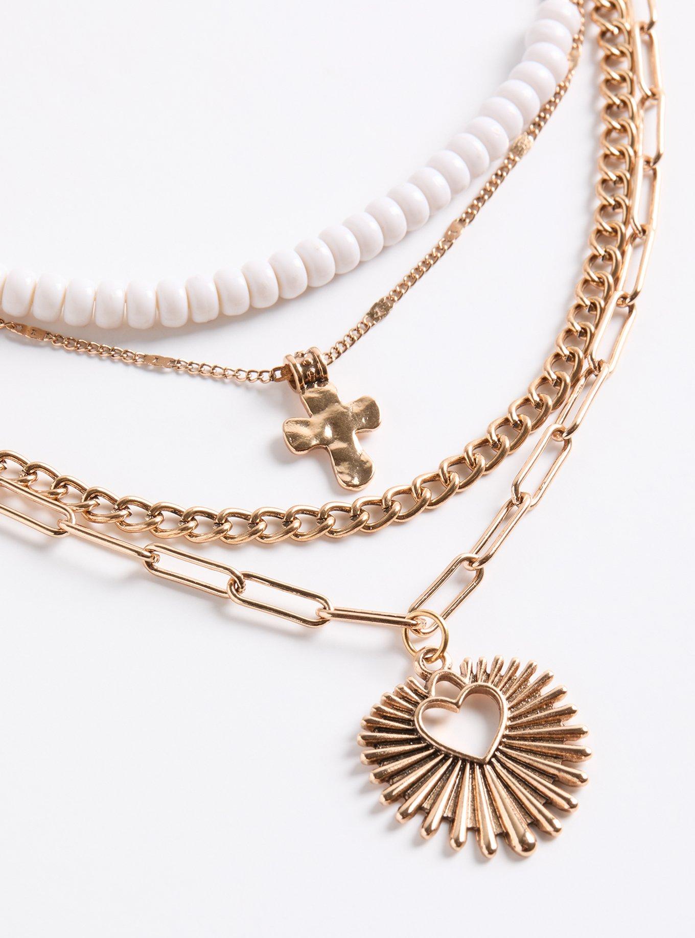 Beaded Layered Necklace Set