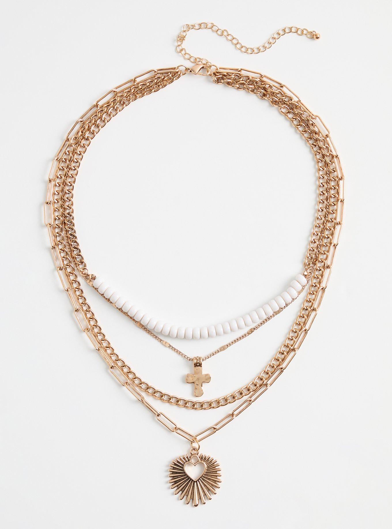 Beaded Layered Necklace Set