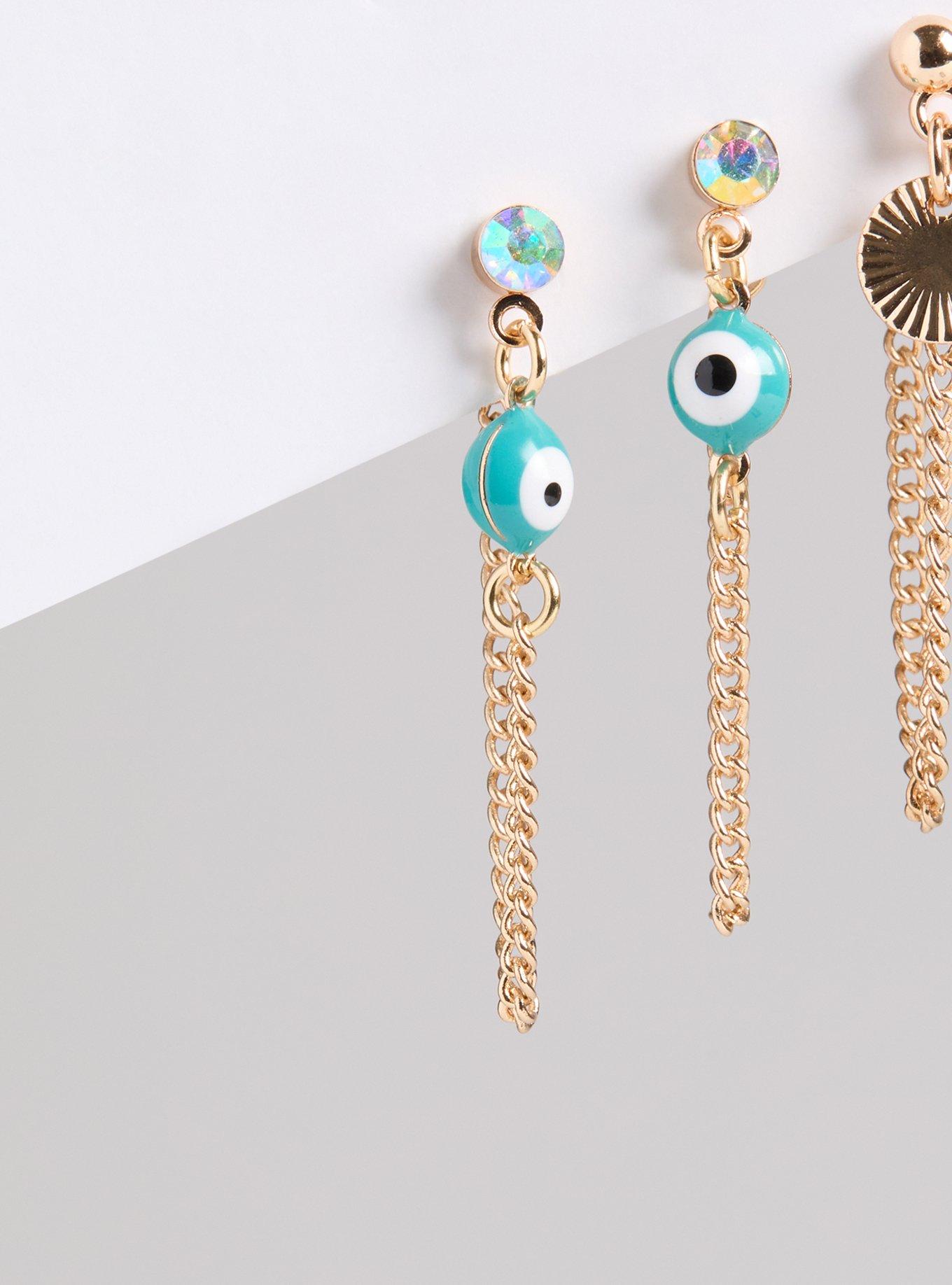 Front & Back Chain Earring Set