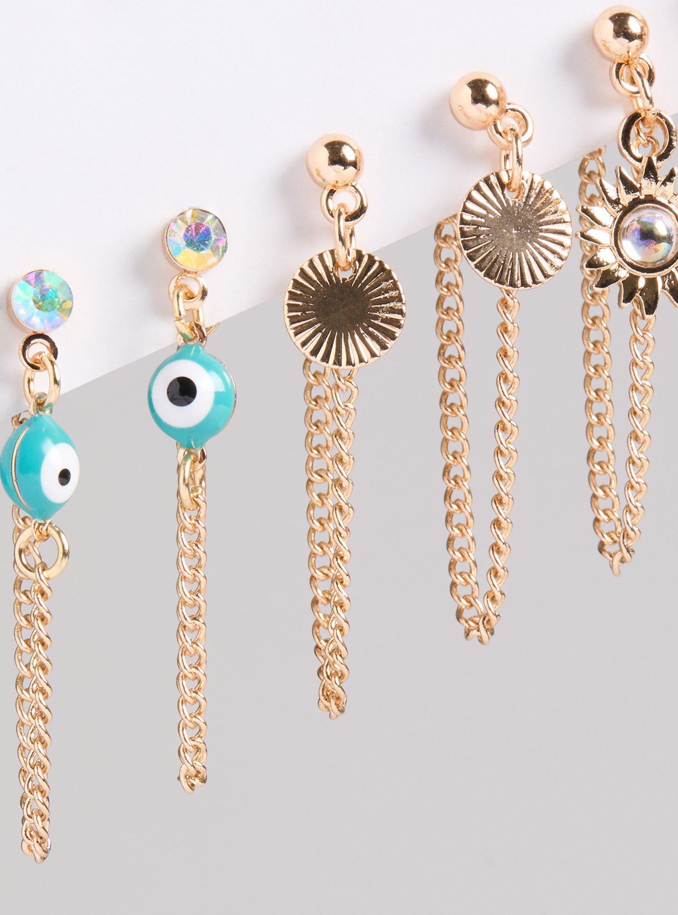 Front & Back Chain Earring Set