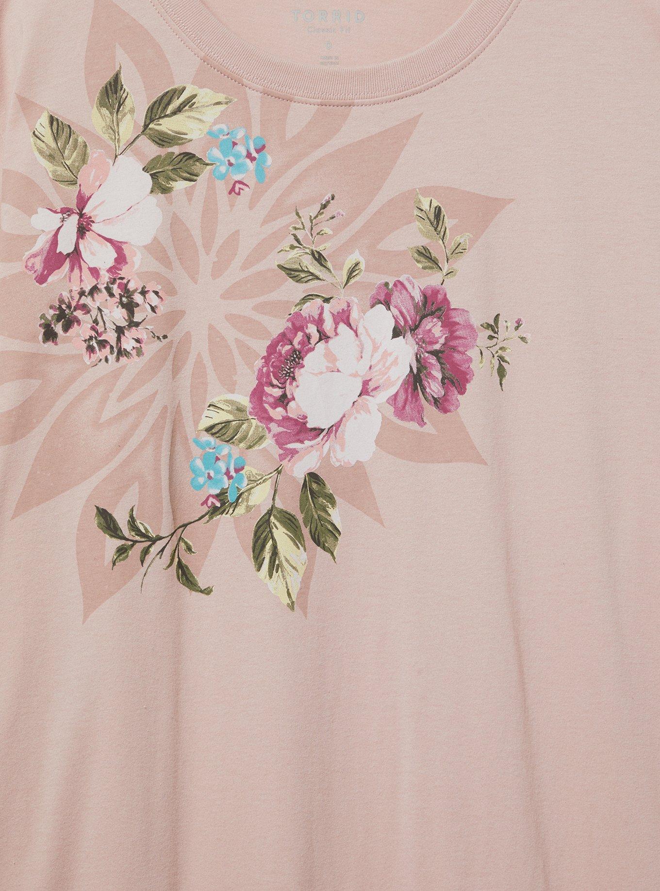 Mandala Rose Classic Cotton Jersey Crew Tee