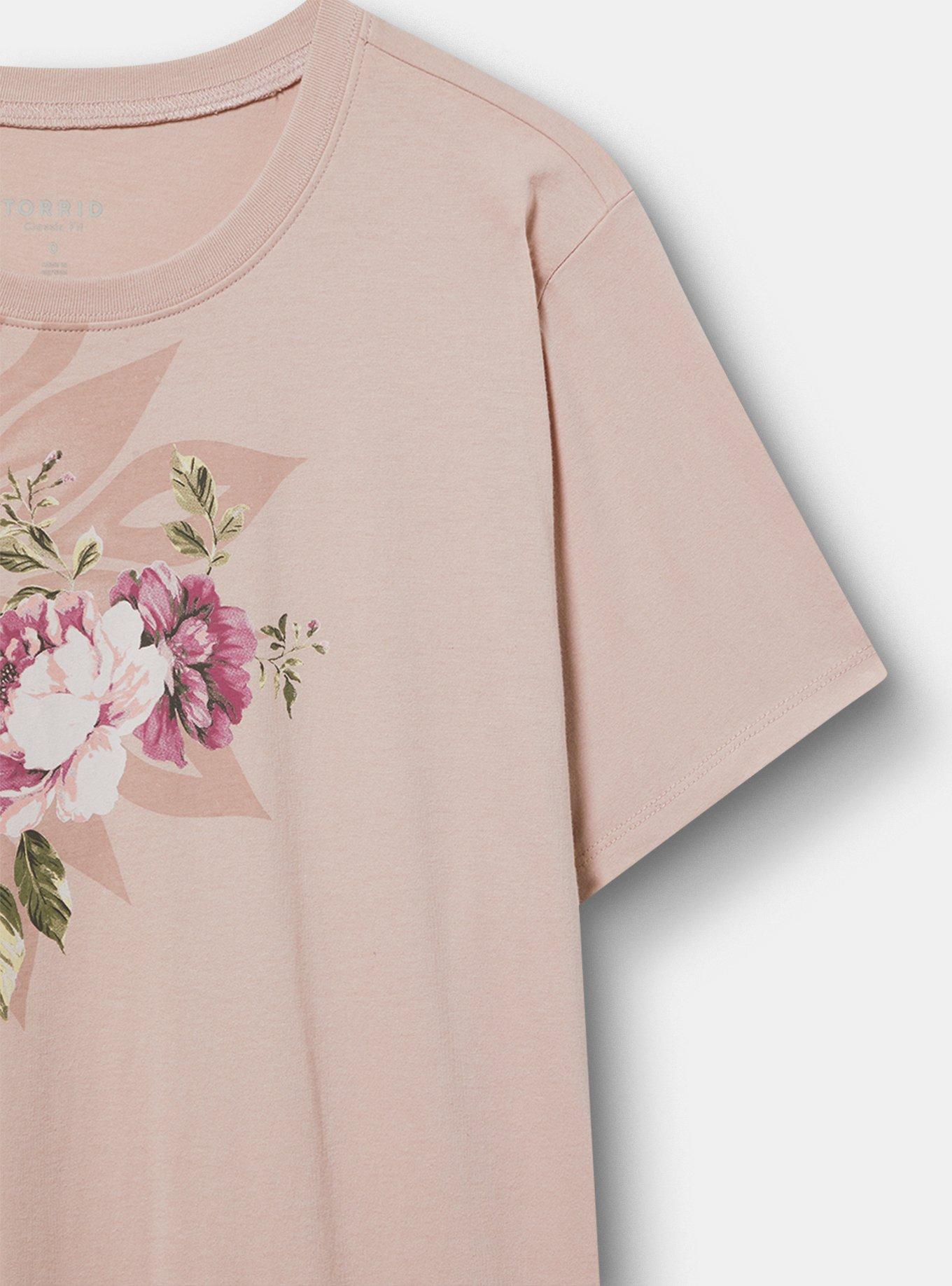 Mandala Rose Classic Cotton Jersey Crew Tee