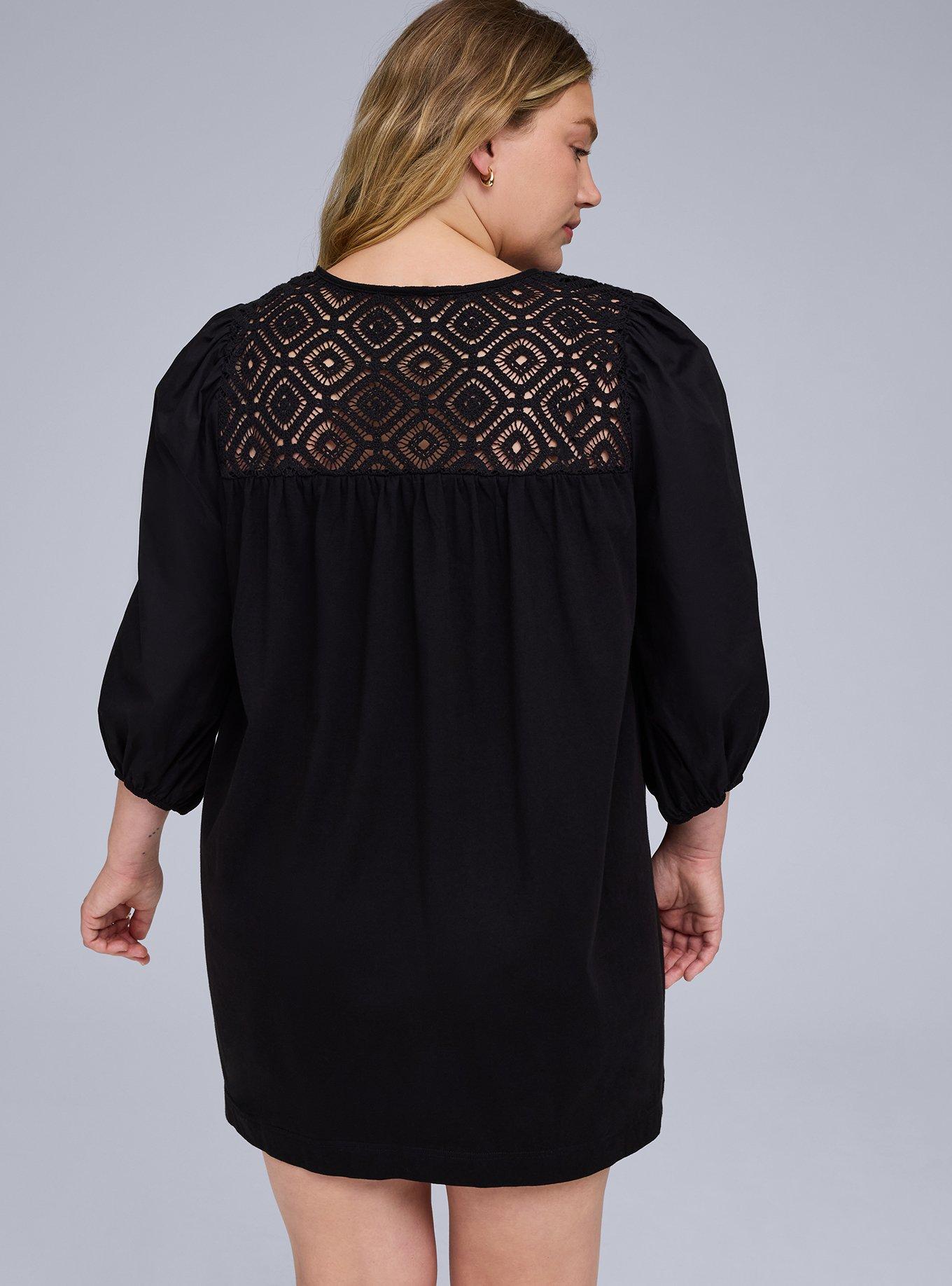 Belle Isle Crochet Popover Mini Dress