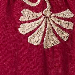 Belle Isle Embroidered Midi Dress, BEET RED, swatch