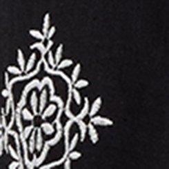 Belle Isle Embroidered Midi Skirt, DEEP BLACK, swatch