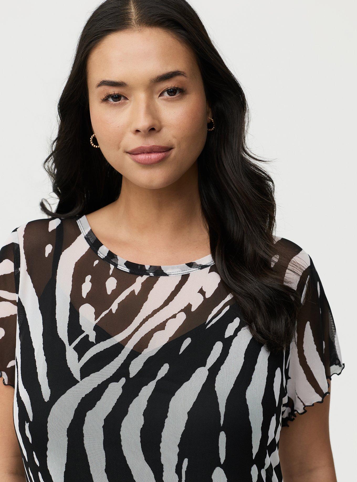 Tea Length Column Dress, ABSTRACT SPLATTER BLACK, alternate