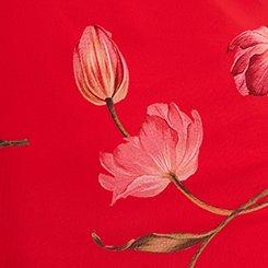 Tea Length Column Dress, SALMA FLORAL RED, swatch