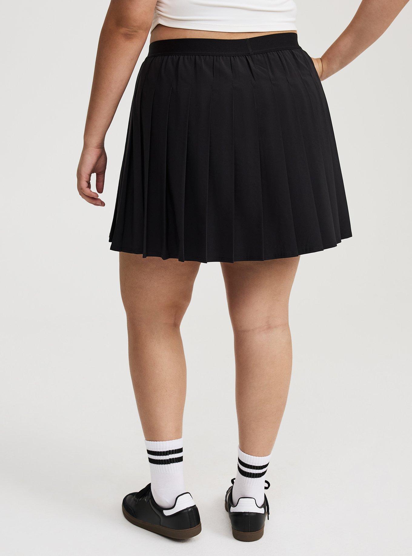Tech Jersey Pleated Active Skirt With Bike Short