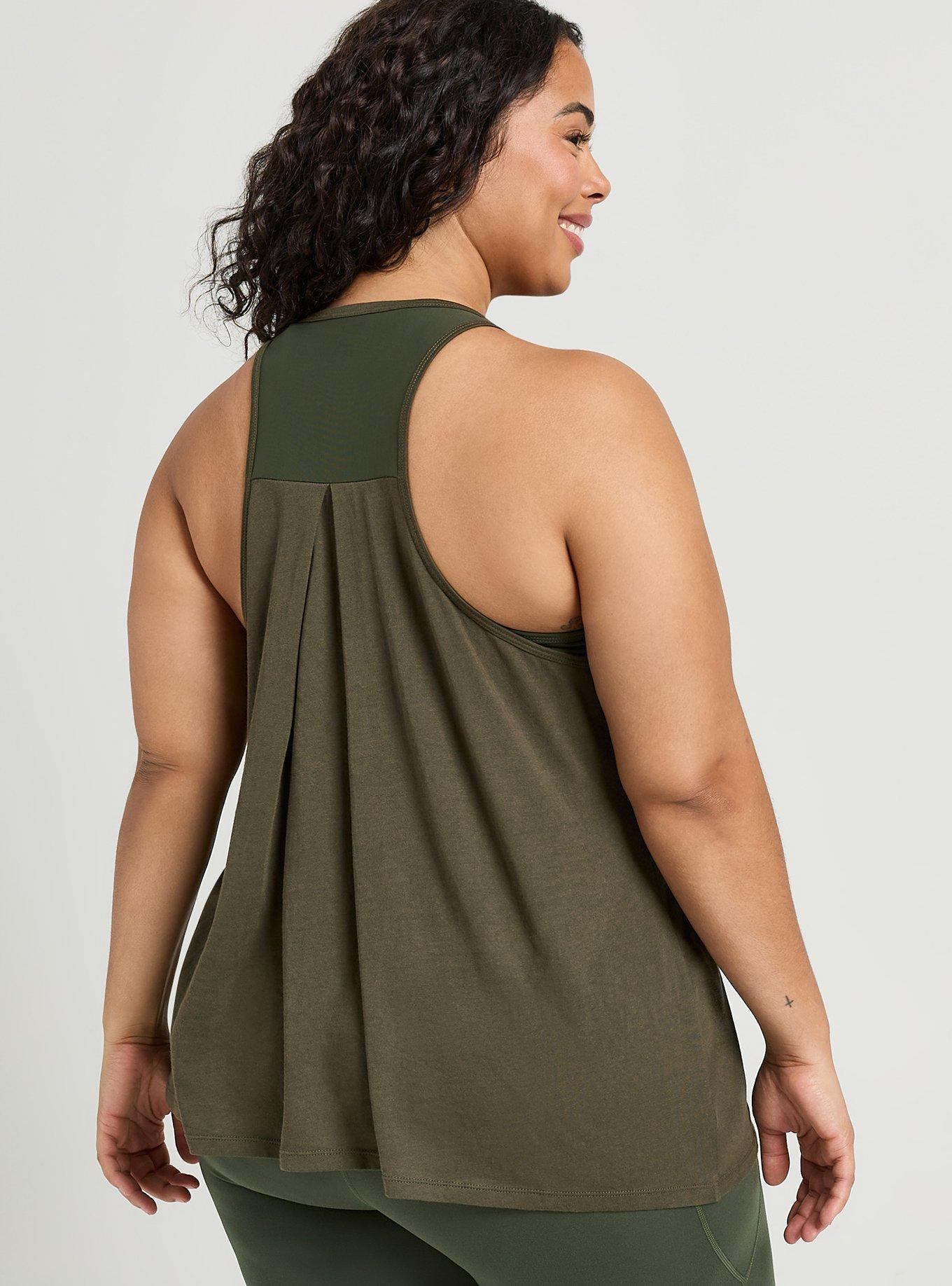 TRU Performance Cotton Active Tank 2-in-1 Bra, FOREST NIGHT, alternate