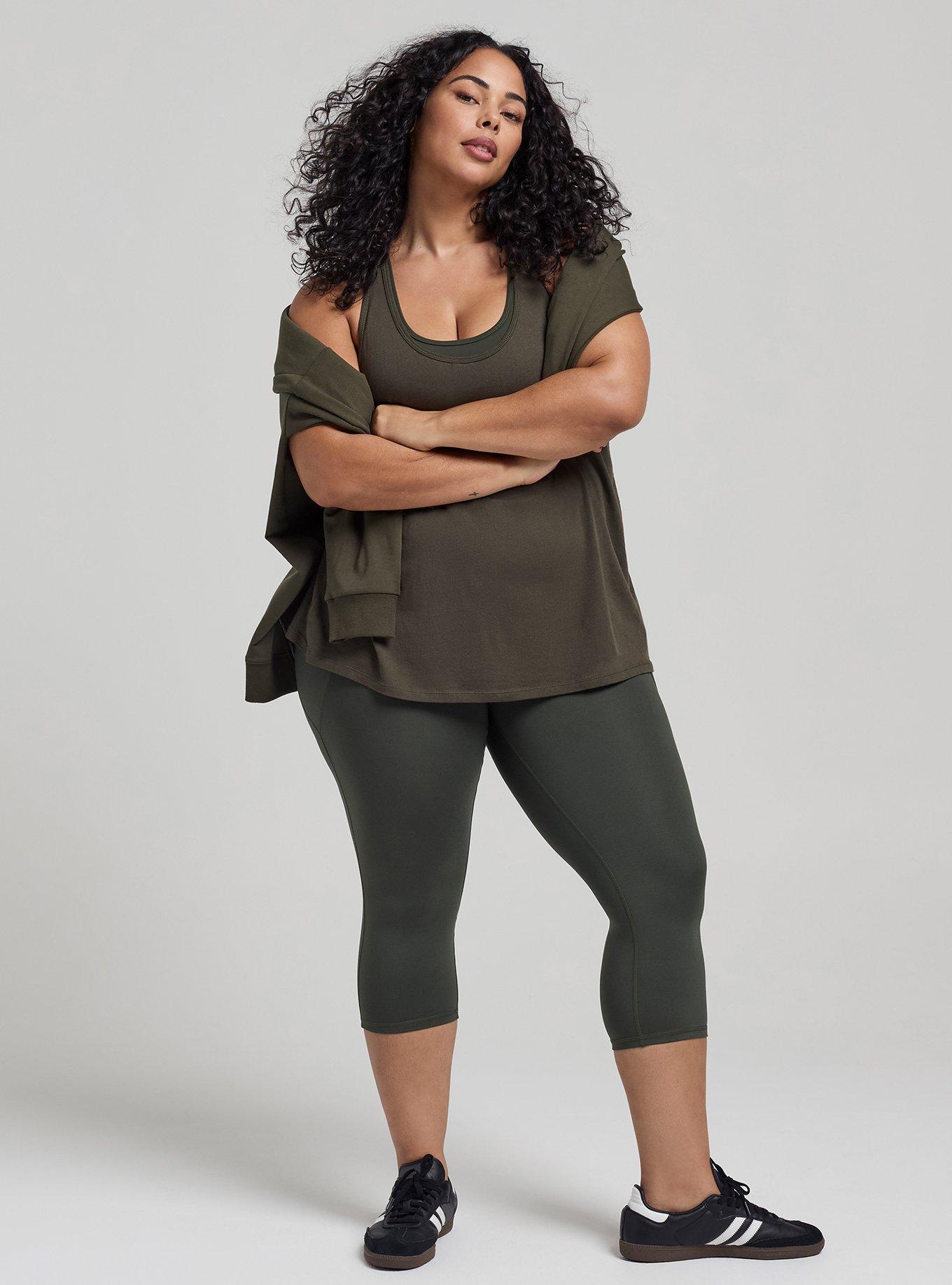 TRU Performance Cotton Active Tank 2-in-1 Bra, FOREST NIGHT, alternate