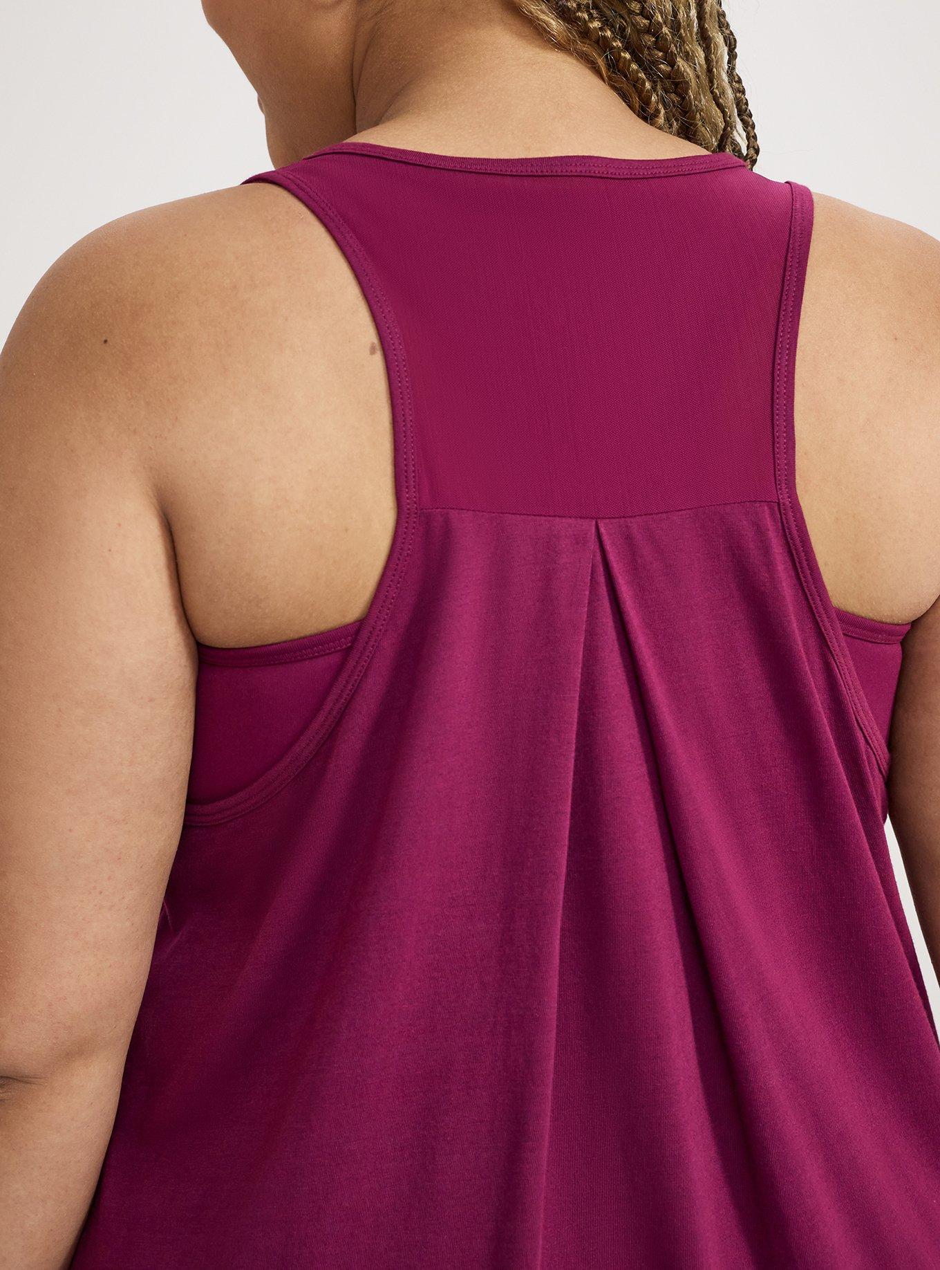 TRU Performance Cotton Active Tank 2-in-1 Bra, PLUM CASPIA, alternate