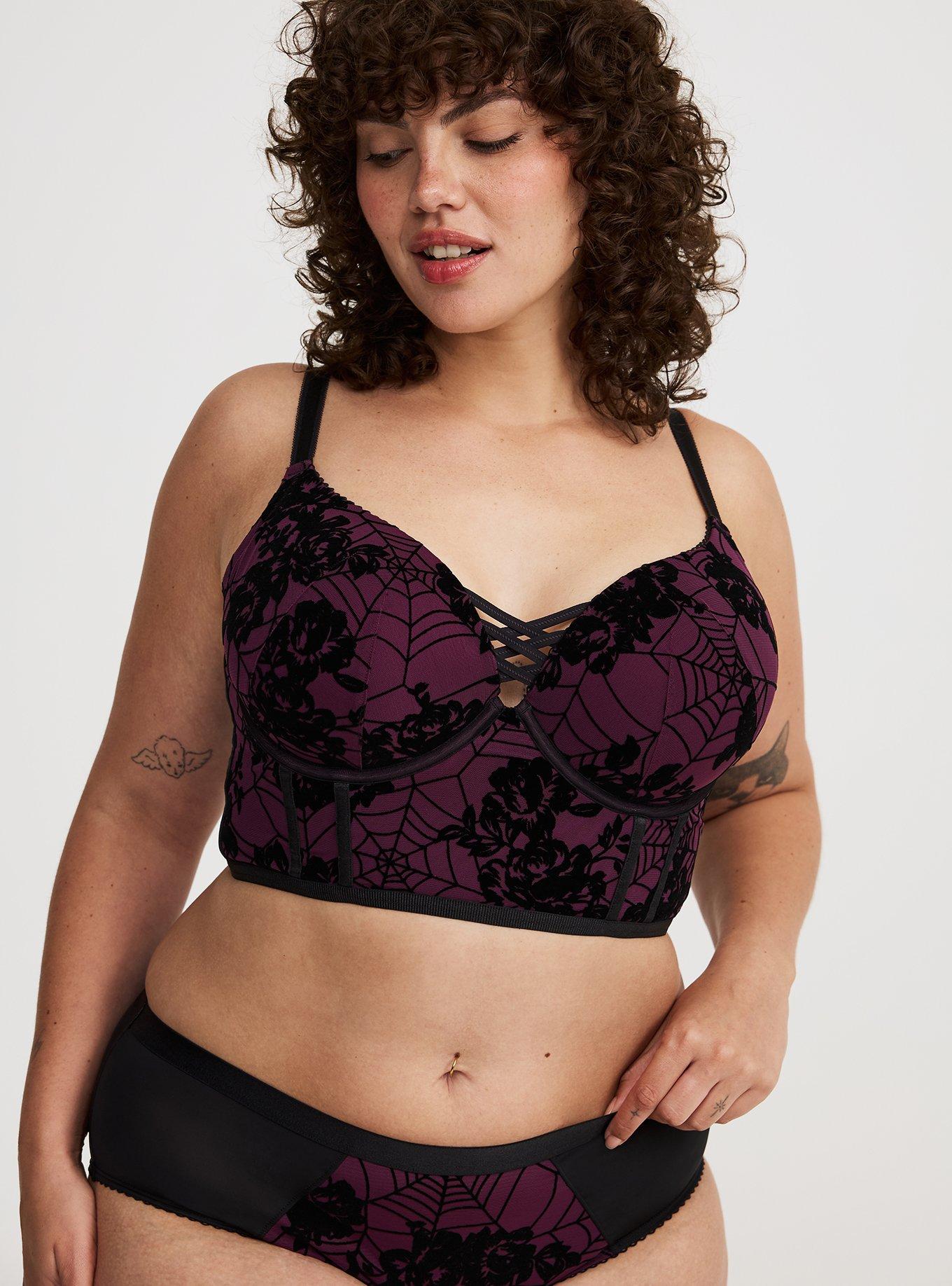 Flocked Mesh Hipster Panty