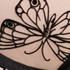 Flocked Mesh Bustier, ROSE DUST, swatch