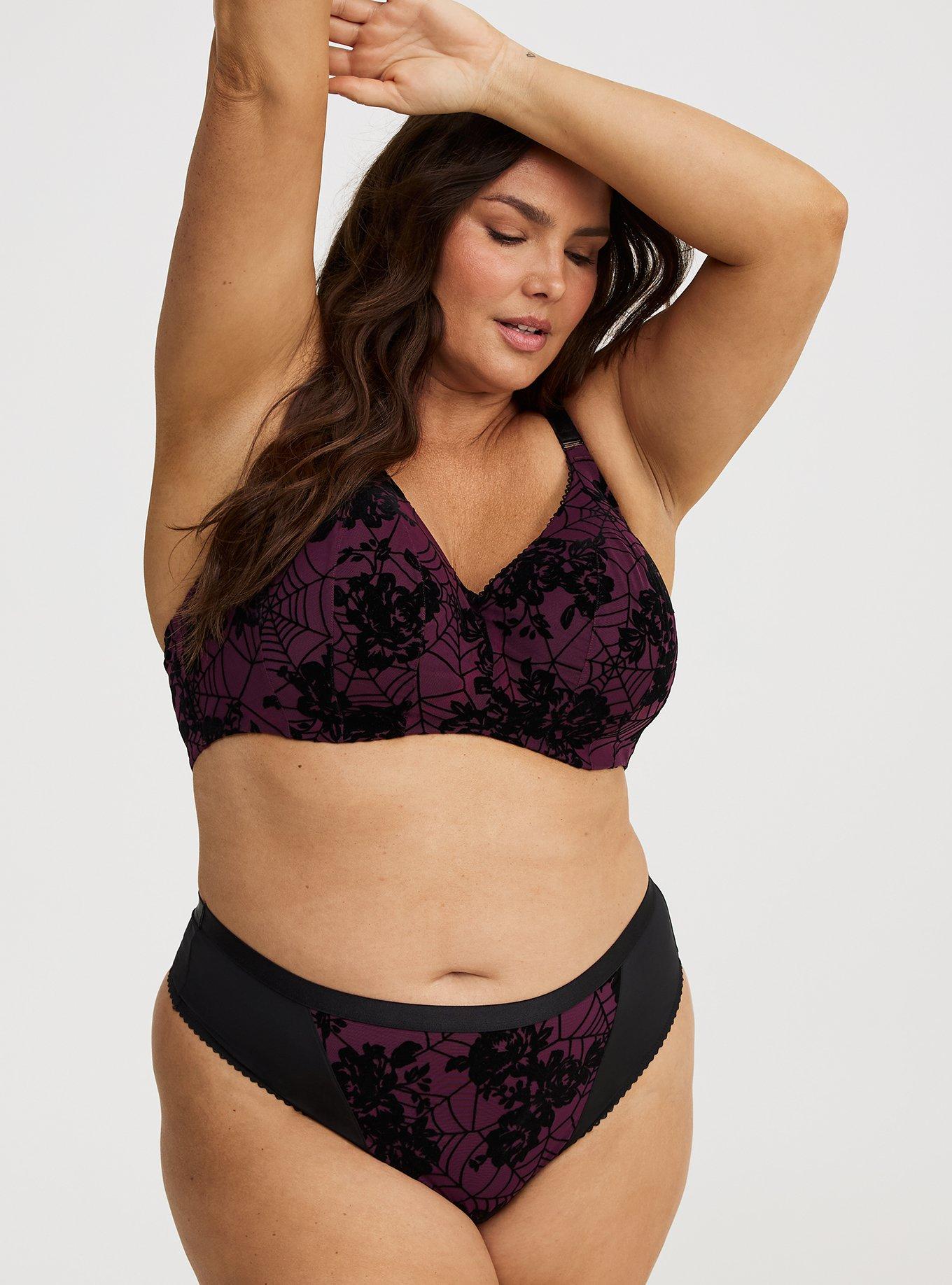 Flocked Mesh Wide Side Thong