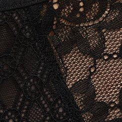 Lace Mid-Rise Hipster Panty, RICH BLACK, swatch