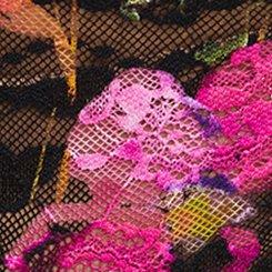 Plus Size Simply Lace Mid-Rise Brief Panty, LIVELY FLORALS RICH BLACK, swatch