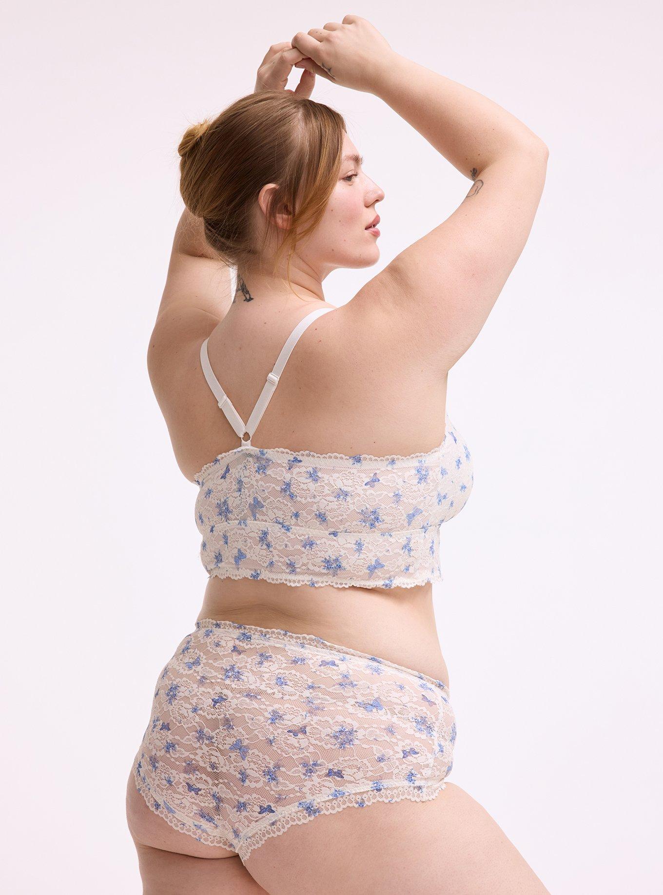 Simply Lace Mid-Rise Brief Panty, COQUETTE FLORAL, alternate