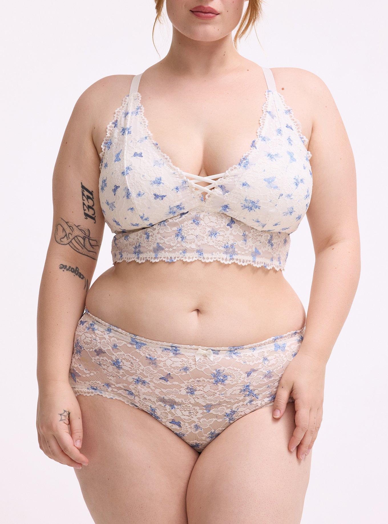 Simply Lace Mid-Rise Brief Panty, COQUETTE FLORAL, alternate