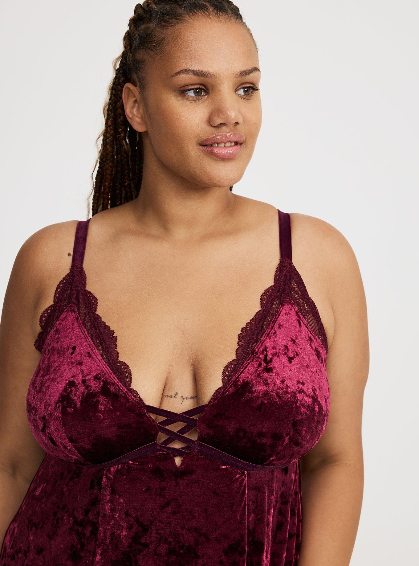 Velour Lingerie Maxi Slip Dress