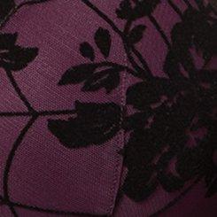 Halloween Push-Up Plunge Longline Bra, WEB ROSES FLORAL POTENT PURPLE, swatch