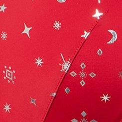 Wire-Free Push-Up Bra, SPARKLY SNOWFLAKE JESTER RED SILVER FOIL, swatch