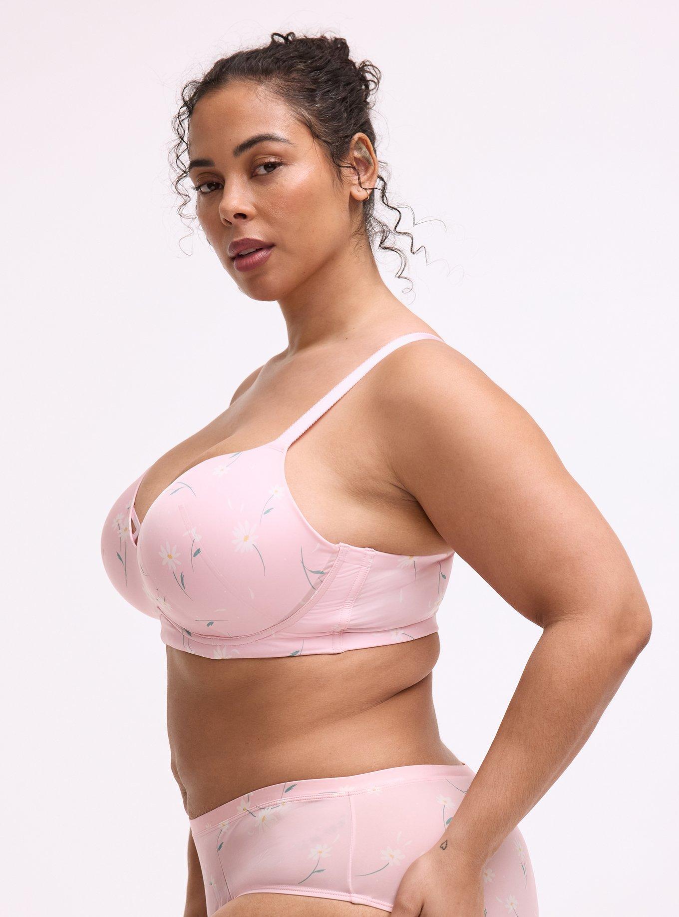 Wire-Free Push-Up Smooth Bra, DAISY DANCE FLORAL PINK, alternate