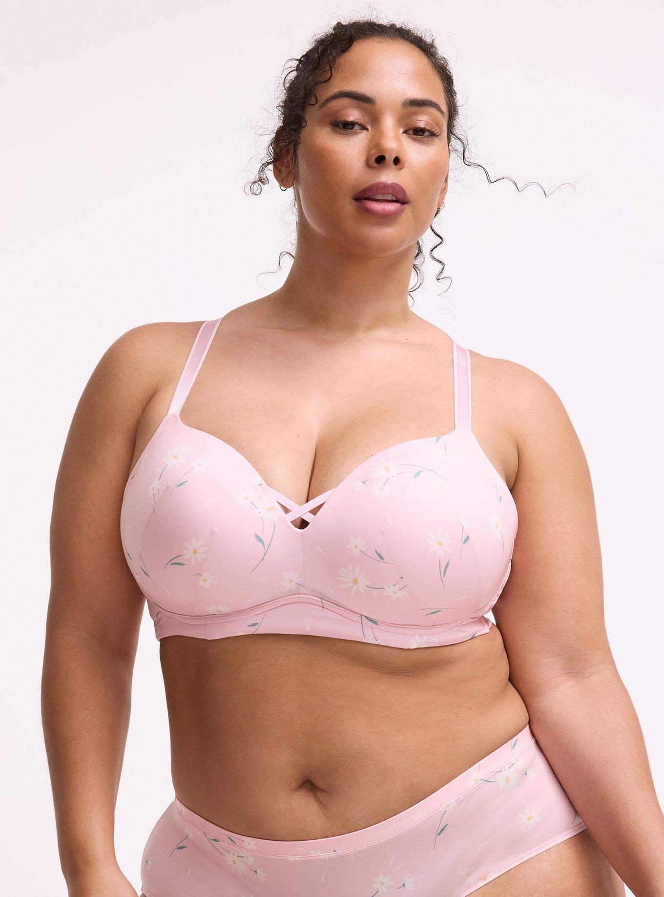 Wire-Free Push-Up Smooth Bra, DAISY DANCE FLORAL PINK, hi-res