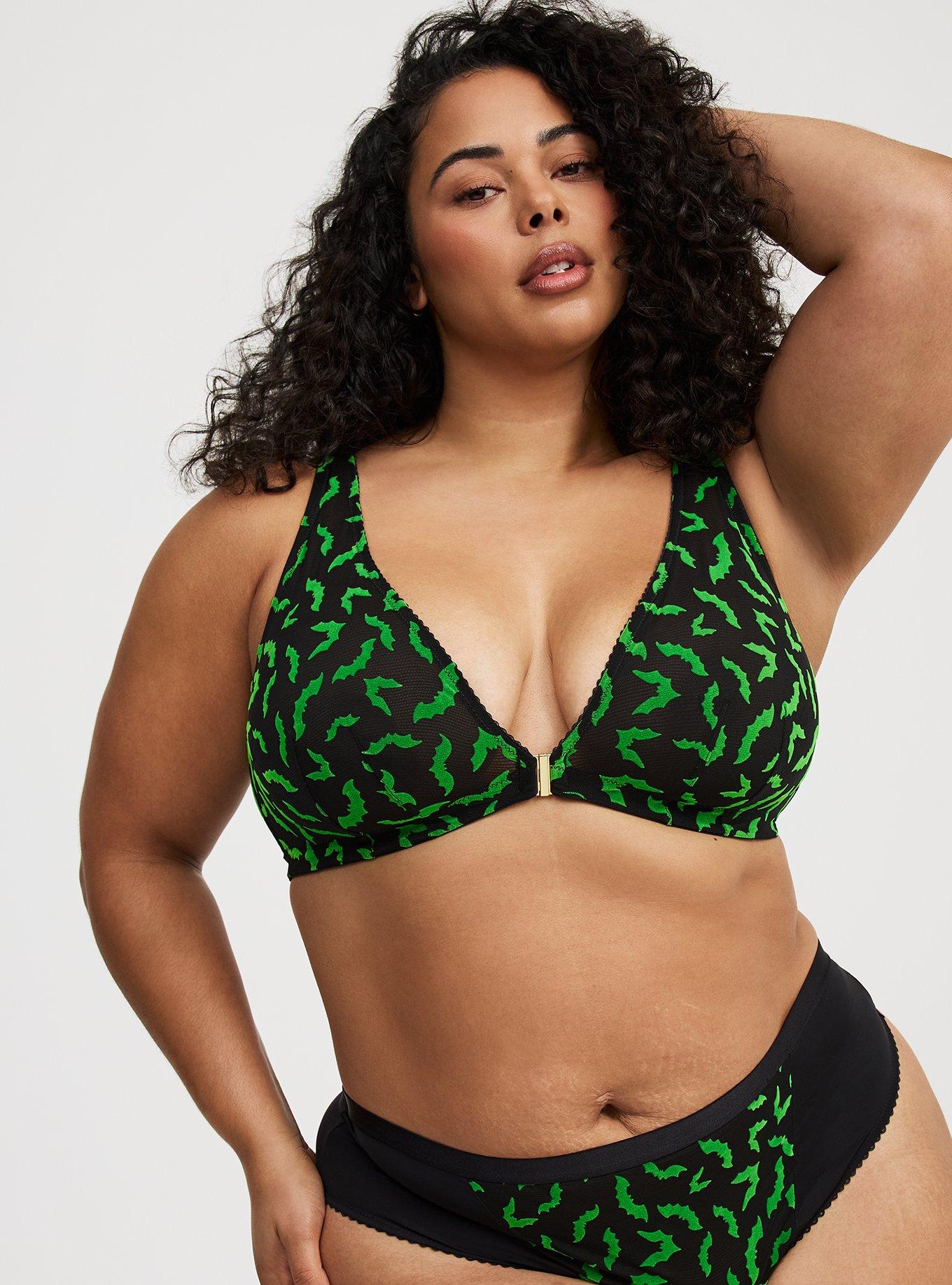 Unlined Plunge Front-Close Bralette