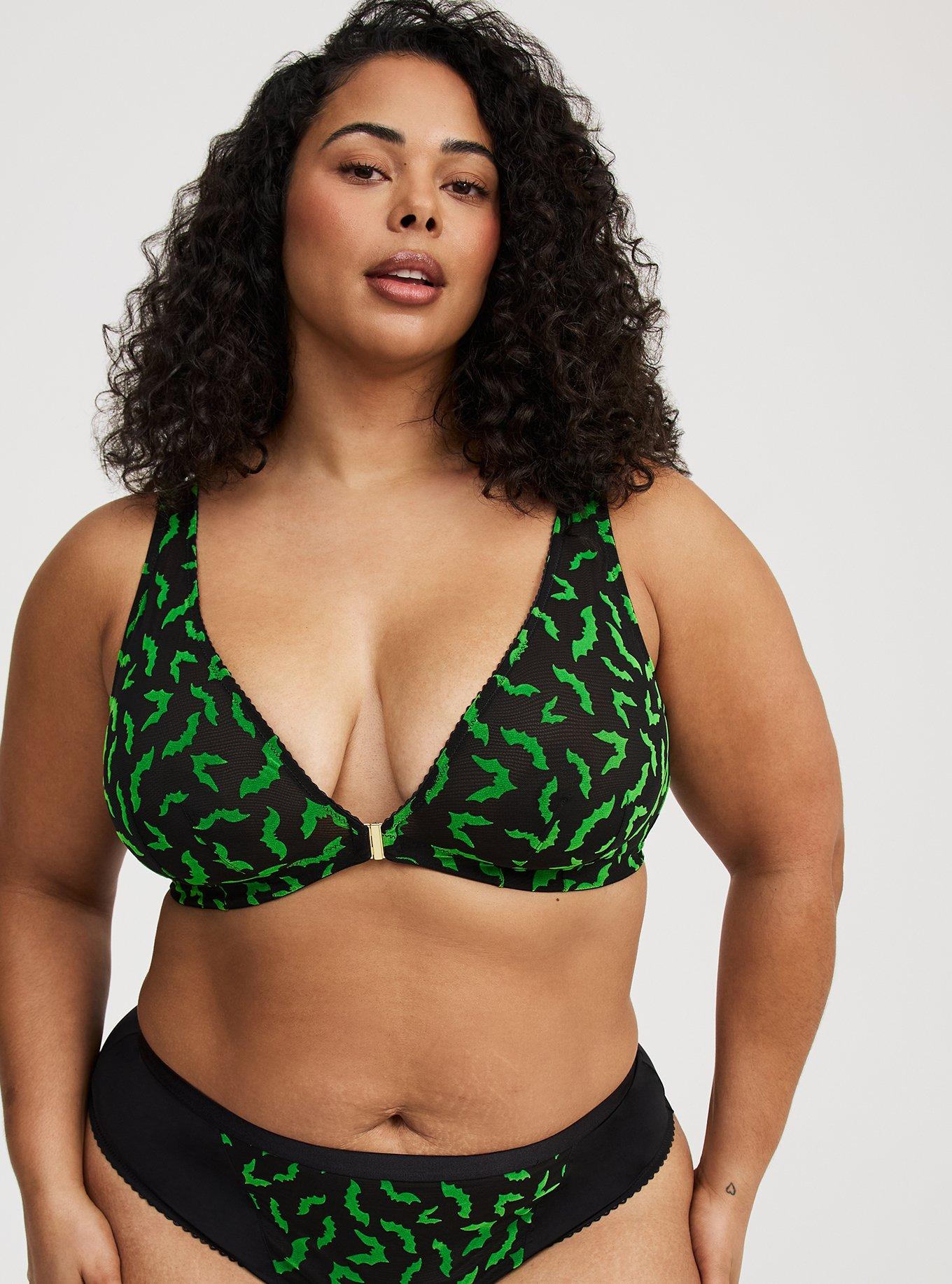 Unlined Plunge Front-Close Bralette