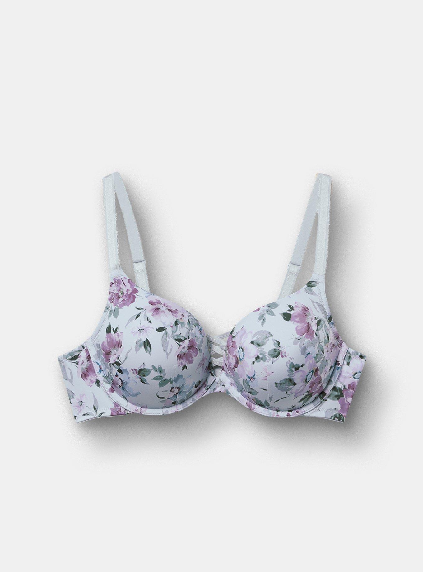 XO Plunge Push-Up Floral Bra