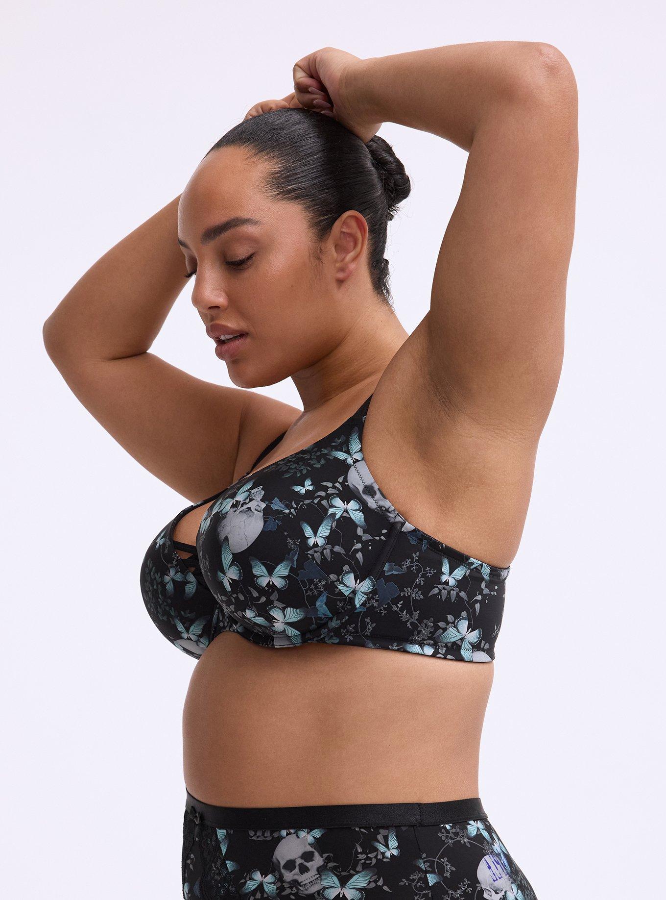 XO Plunge Push-Up Smooth Bra, MONARCH SKULLS BLACK, alternate