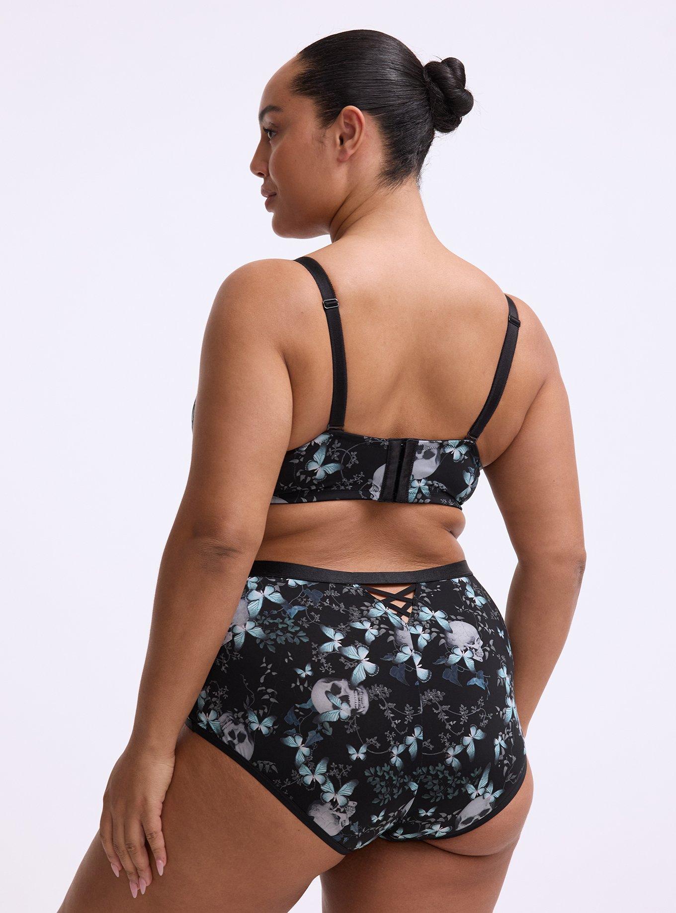 XO Plunge Push-Up Smooth Bra, MONARCH SKULLS BLACK, alternate