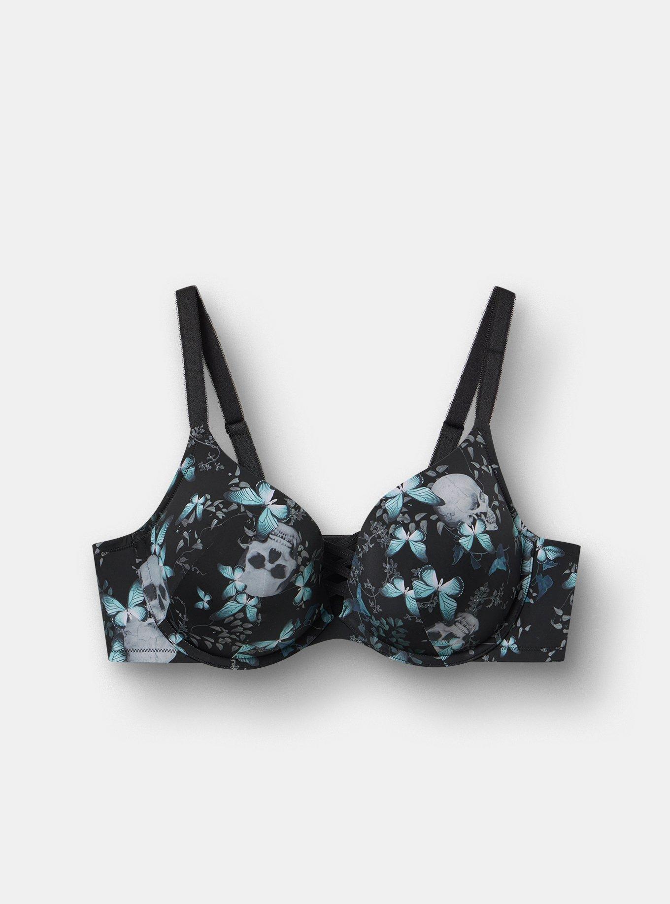 XO Plunge Push-Up Smooth Bra, MONARCH SKULLS BLACK, hi-res