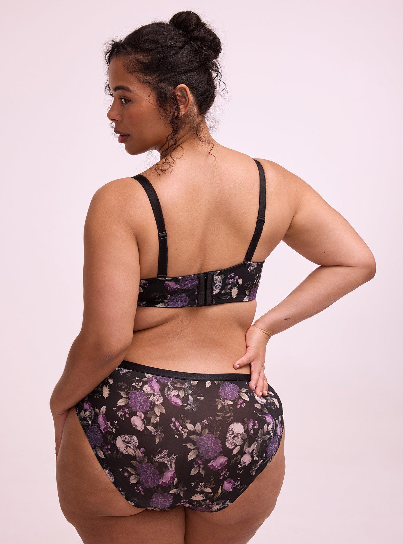 XO Plunge Push-Up Smooth Bra, CONSTANCE FLORAL BLACK, alternate